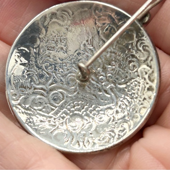 Silpada Sterling Etched Dragon Disc Earrings - Picture 4 of 4